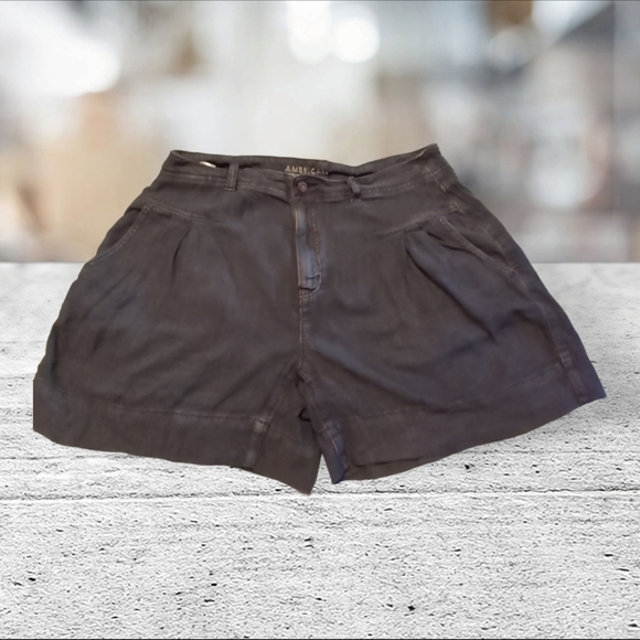 American eagle linen blend navy shorts size 10 - Picture 2 of 14